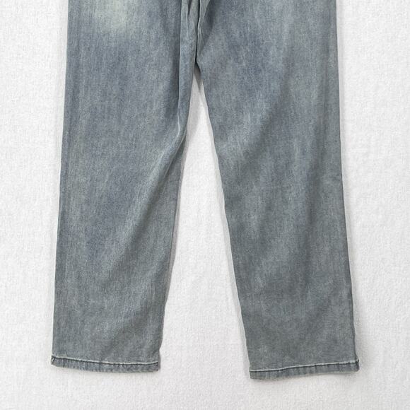 BAYRUE Summer Straight Pants Men 31 Retro Light Blue Wash Jeans Soft Relaxed NEW - Picture 8 of 14